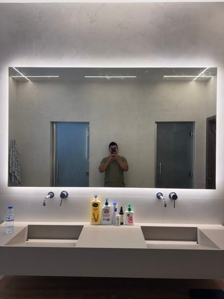 Mirror with led
